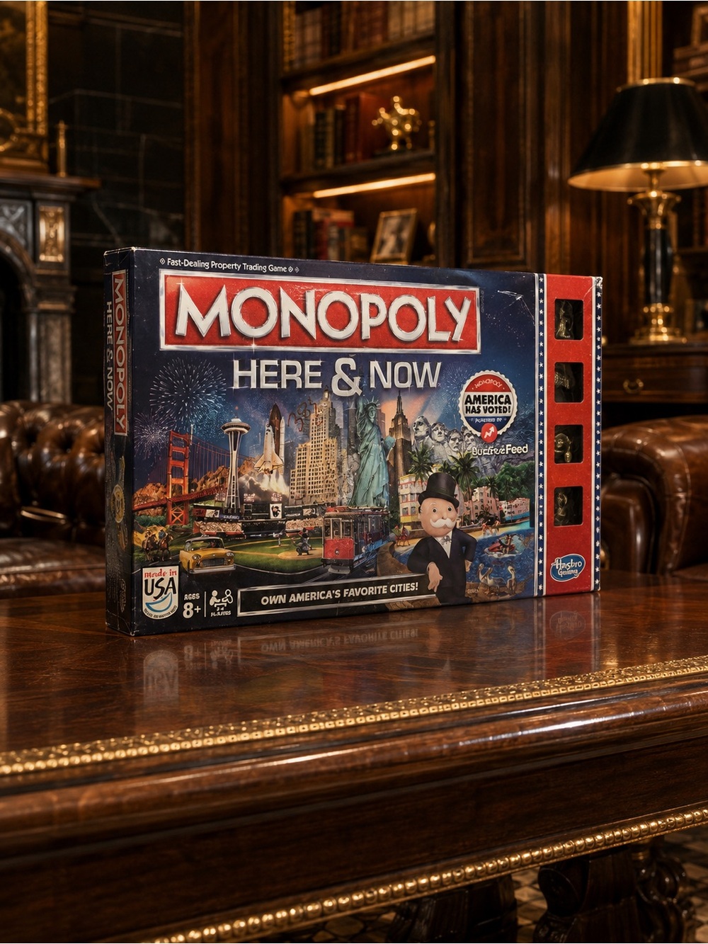 2015 MONOPOLY Here & Now USA Edition Hasbro Board Game – Open Box